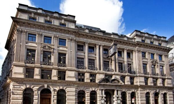 Outside view of the front of Daiwa Capital Market offices in London