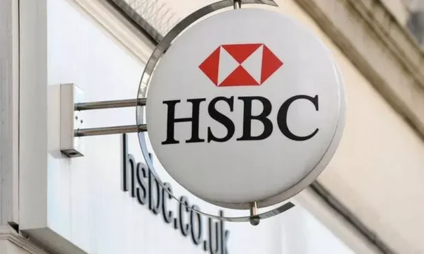 HSBC Sign on the side of the wall